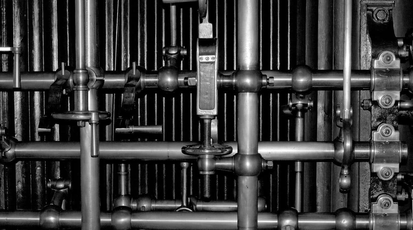 Merseburg, Germany — thick-walled stainless and carbon-steel pipe rack DN 25 to DN 800
